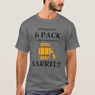 Bier Belly Gift - die een verpakking van 6 stuks n T-shirt