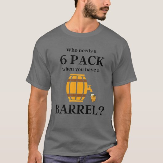 Bier Belly Gift - die een verpakking van 6 stuks n T-shirt (Voorkant)