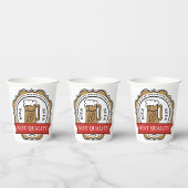 Bier Beste Kwaliteit Craft Brew Badge Papieren Bekers