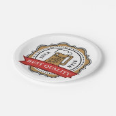 Bier Beste Kwaliteit Craft Brew Badge Papieren Bordje (Gekanteld)