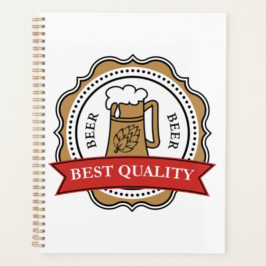 Bier Beste Kwaliteit Craft Brew Badge Planner (Voorkant)