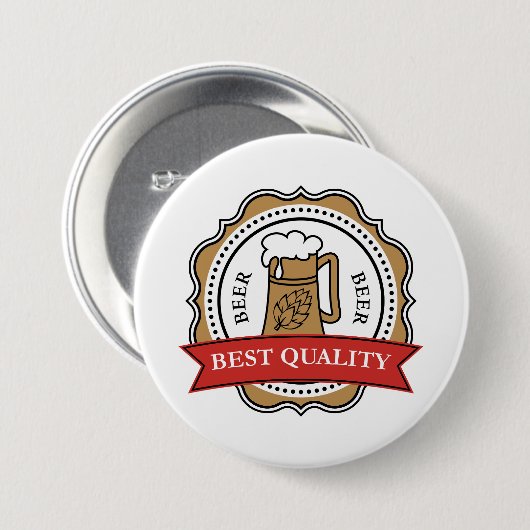 Bier Beste Kwaliteit Craft Brew Badge Ronde Button 7,6 Cm (Voorkant /achterkant)