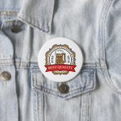 Bier Beste Kwaliteit Craft Brew Badge Ronde Button 7,6 Cm (In situ)
