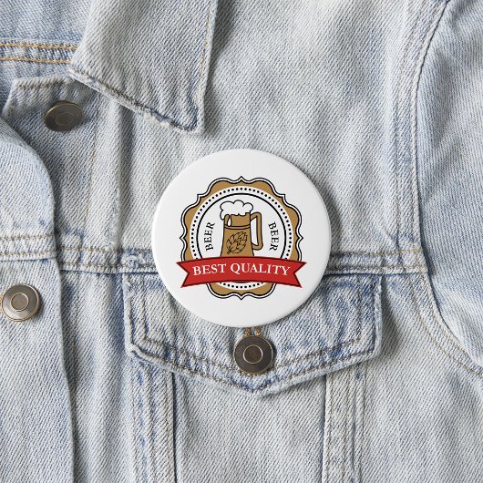 Bier Beste Kwaliteit Craft Brew Badge Ronde Button 7,6 Cm