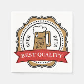 Bier Beste Kwaliteit Craft Brew Badge Servet (Voorkant)