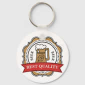 Bier Beste Kwaliteit Craft Brew Badge Sleutelhanger (Achterkant)