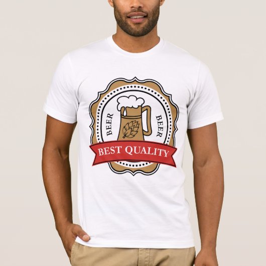 Bier Beste Kwaliteit Craft Brew Badge T-shirt