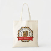 Bier Beste Kwaliteit Craft Brew Badge Tote Bag (Voorkant)