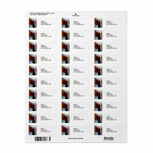 BIER BIER ADRESLABEL ETIKET (Full Sheet)