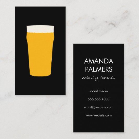 Bier | Bier Garden | Bartender Visitekaartje (Voorkant / Achterkant)