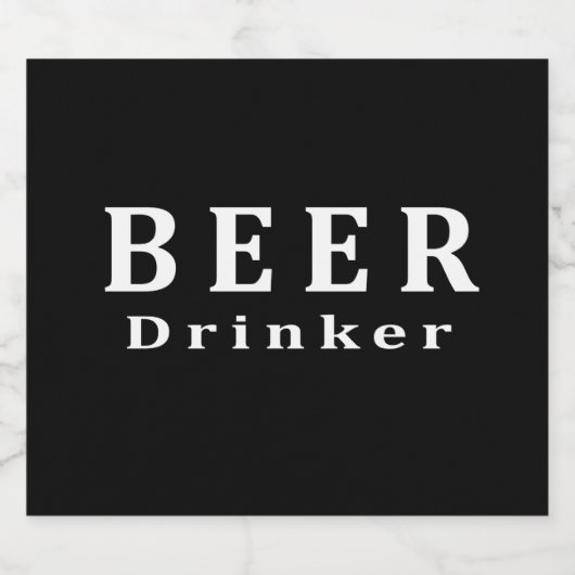 Bier, Bierdrinker Bier Etiket (Enkel label)