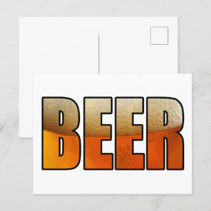 Bier, bierliefhebbers briefkaart