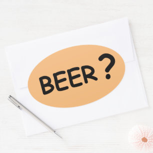 Bier? Bierliefhebbers ontwerpen Ovale Sticker