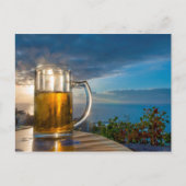 Bier bij zonsondergang briefkaart (Voorkant)