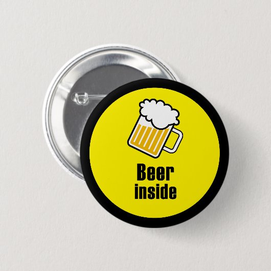 Bier binnen ronde button 5,7 cm (Voorkant /achterkant)