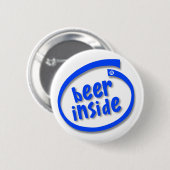 Bier binnen ronde button 5,7 cm (Voorkant /achterkant)