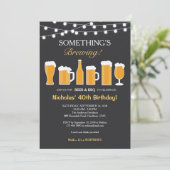 Bier Birthday Invitation, volwassen verjaardag Kaart (Staand voorkant)