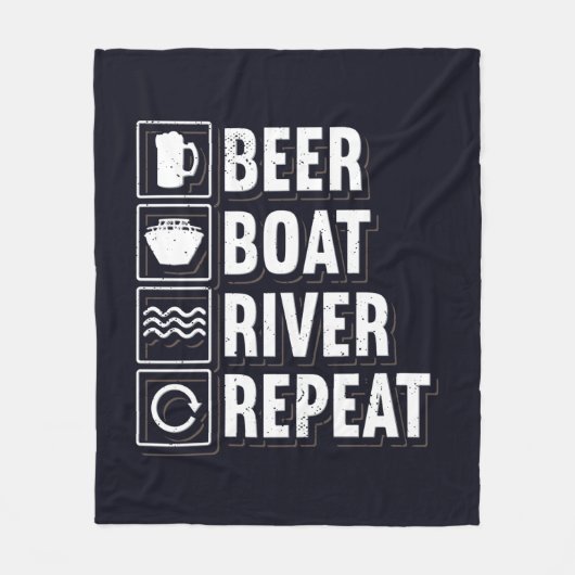 Bier Boat en Drink bier Fleece Deken (Voorkant)