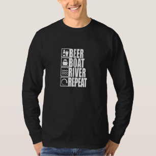 Bier Boat — Herhaal Drink de boater T-shirt