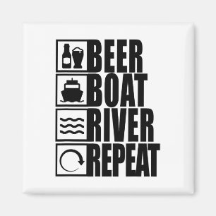 Bier Boot Rivier Herhaling Drinken Rivier Leven Magneet