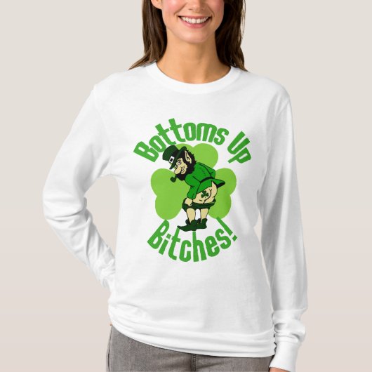 Bier Bottoms op Leprechauns! T-shirt (Voorkant)