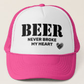 Bier brak nooit mijn hart Trucker Hat Pet (Voorkant)