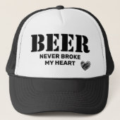 Bier brak nooit mijn hart Trucker Hat Pet (Voorkant)