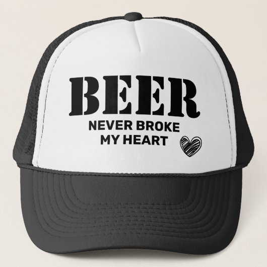 Bier brak nooit mijn hart Trucker Hat Trucker Pet (Voorkant)