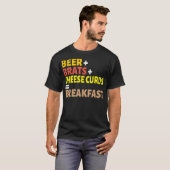 Bier Brats Kaas Curds Ontbijt Wisconsin T-shirt (Voorkant volledig)