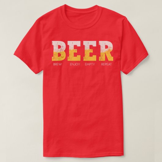 Bier Brew geniet van herhaling, grappige kraftbier T-shirt (Design voorkant)