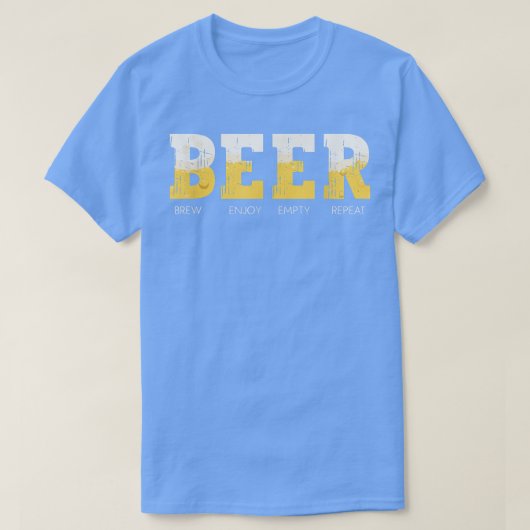 Bier Brew geniet van herhaling, grappige kraftbier T-shirt (Design voorkant)