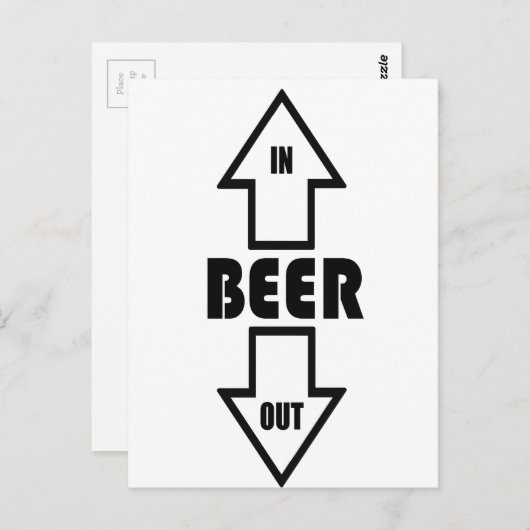 bier briefkaart (Voorkant / Achterkant)