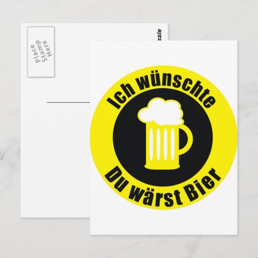 Bier Briefkaart (Voorkant / Achterkant)