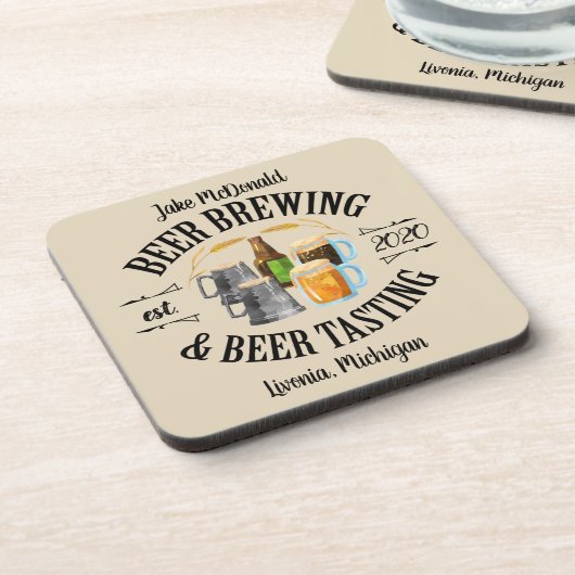 Bier Brouwen & Bier proeven Bier Onderzetter (Linkerzijde)