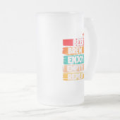 Bier Brouwen Geniet Leeg Herhaal Matglas Bierpul (Voorkant rechts)