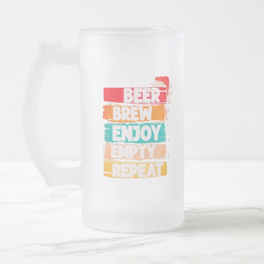 Bier Brouwen Geniet Leeg Herhaal Matglas Bierpul (Links)