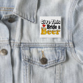 Bier Bruid Vierkante Button 5,1 Cm (In situ)