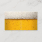 Bier Bubbels Close-up Bartender Bier Ambacht Brouw Visitekaartje (Achterkant)