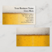 Bier Bubbels Close-up Bartender Bier Ambacht Brouw Visitekaartje (Voorkant / Achterkant)
