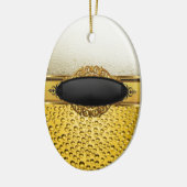 Bier Bubbles Ale Amber Dranken 2 Keramisch Ornament (Links)