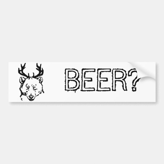 Bier? Bumpersticker (Voorkant)