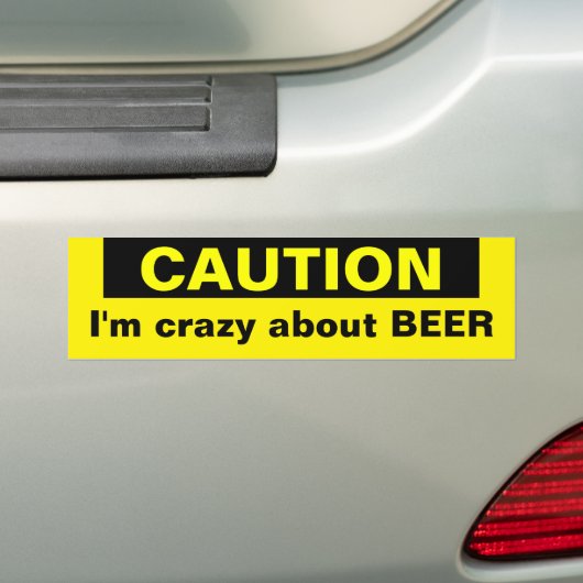 Bier Bumpersticker (Op auto)
