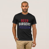 Bier, Burgers, Vrijheid T-shirt (Voorkant volledig)