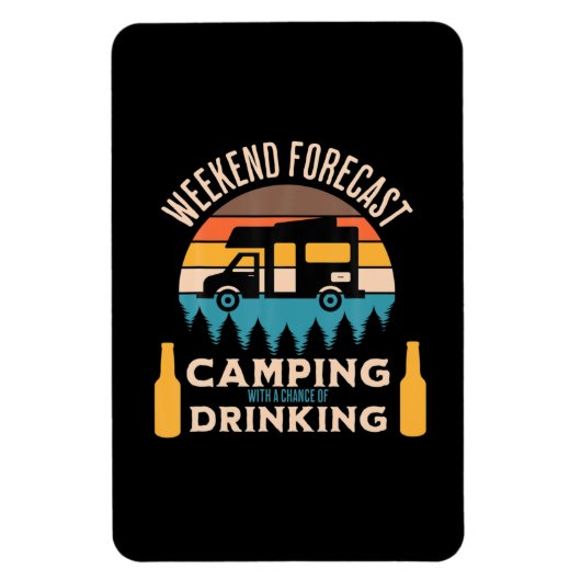 Bier Camping Met Bier Verjaardag Magneet (Verticaal)