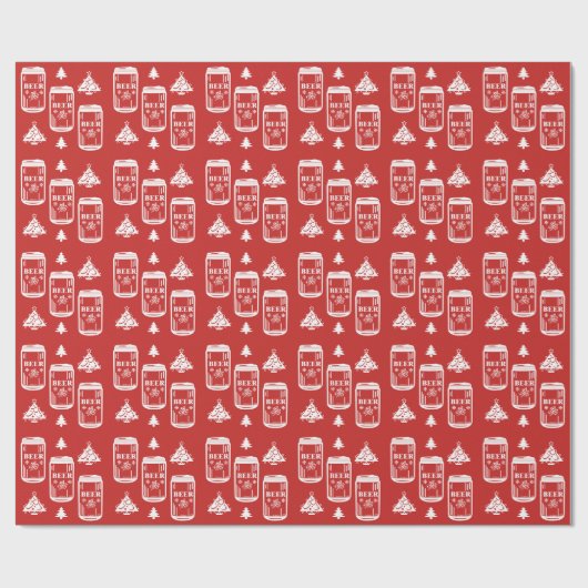 Bier Can kerstboom Cadeaupapier (Vlak)