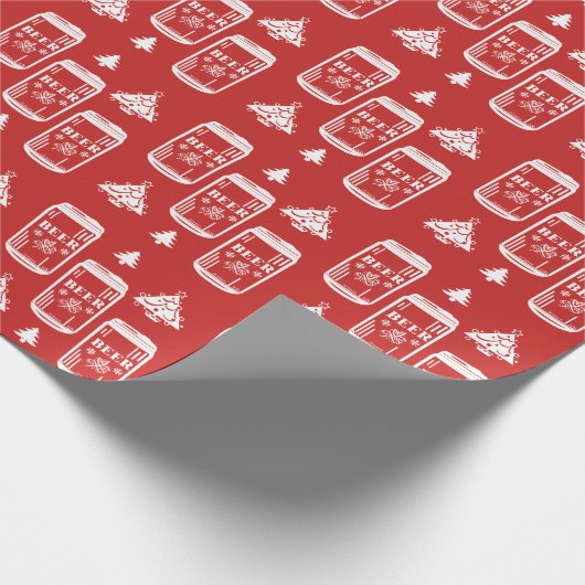Bier Can kerstboom Cadeaupapier (Hoek)