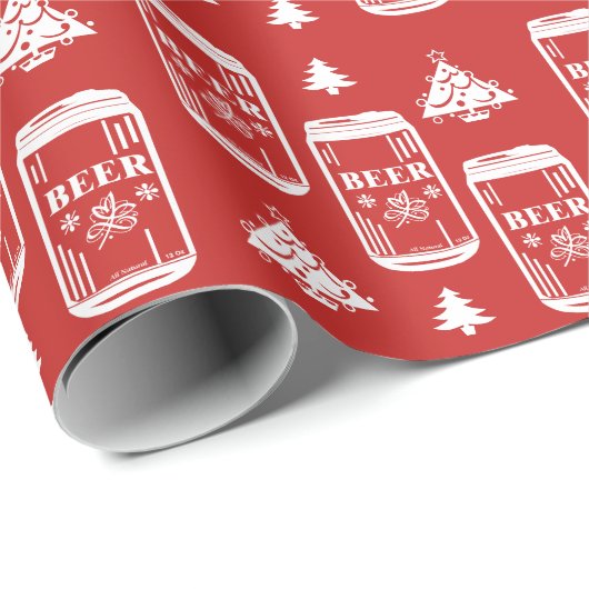 Bier Can kerstboom Cadeaupapier (Rol Hoek)
