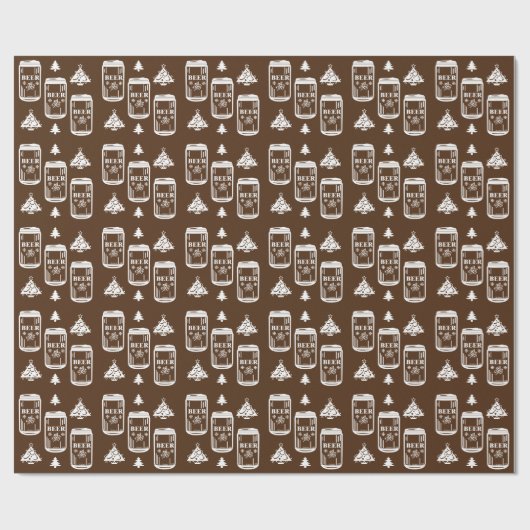 Bier Can kerstboom Cadeaupapier (Vlak)