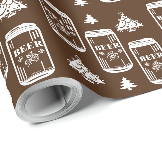 Bier Can kerstboom Cadeaupapier (Rol Hoek)