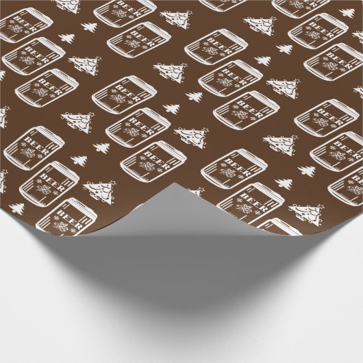 Bier Can kerstboom Cadeaupapier (Hoek)